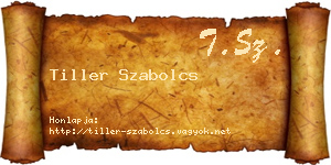 Tiller Szabolcs névjegykártya